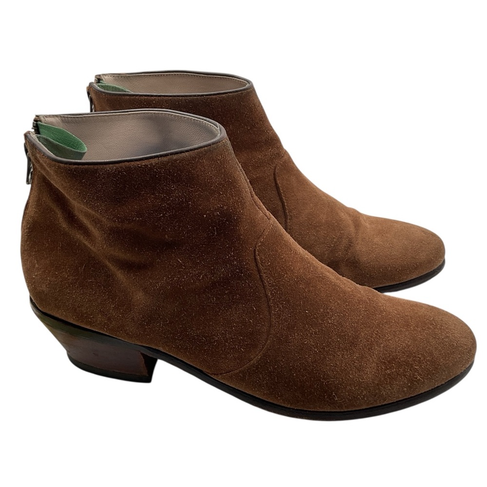 Boden Chic tan suede ankle boots size 40.5 10.5